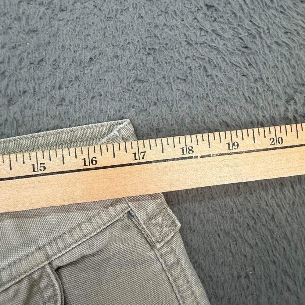 The North Face Cargo Pants Mens 34 Khaki Tan Cotton Canvas Roll Up Hiking 2938
